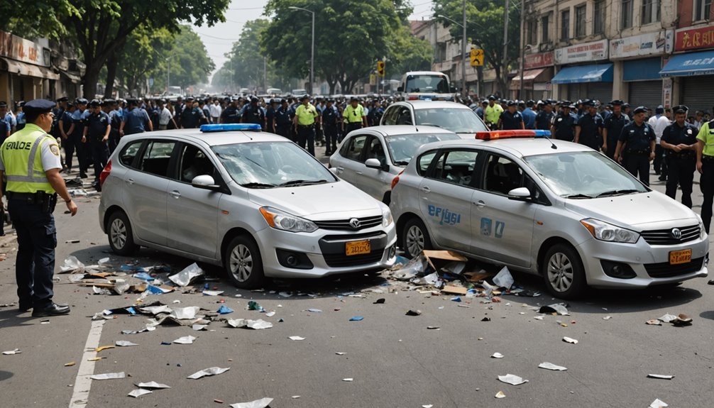 pembersihan kecelakaan oleh polisi